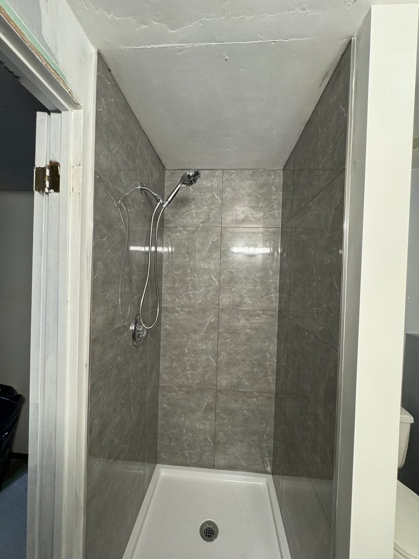 Walk-In Tiled Shower — Nomen Contracting and Electrical